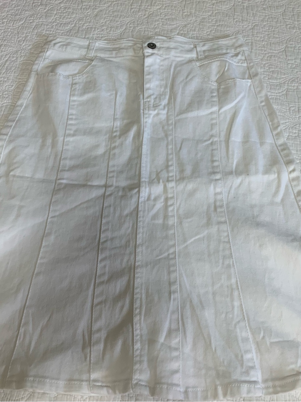 Cato White A-Line Skirt